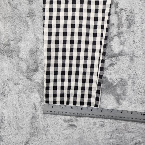 Amanda + Chelsea Pants Womens 2 Black White Check Gingham Ankle Low Rise Stretch - Picture 11 of 12